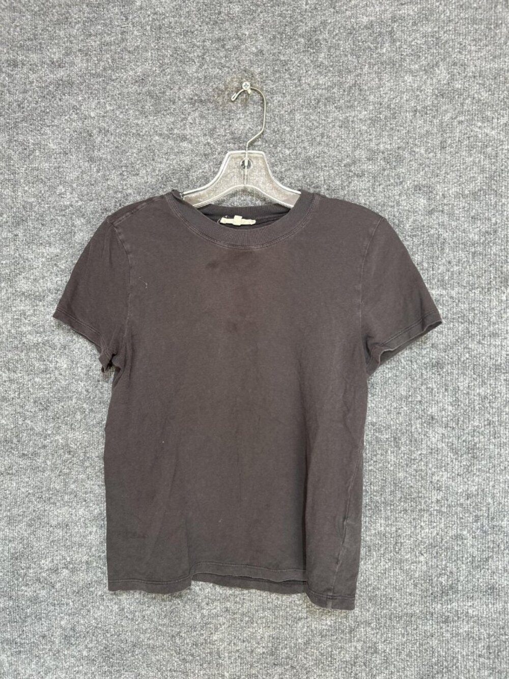 Madewell Shirt Womens Small Gray Crew Neck Short Sleeve Basic Tee Top Jersey